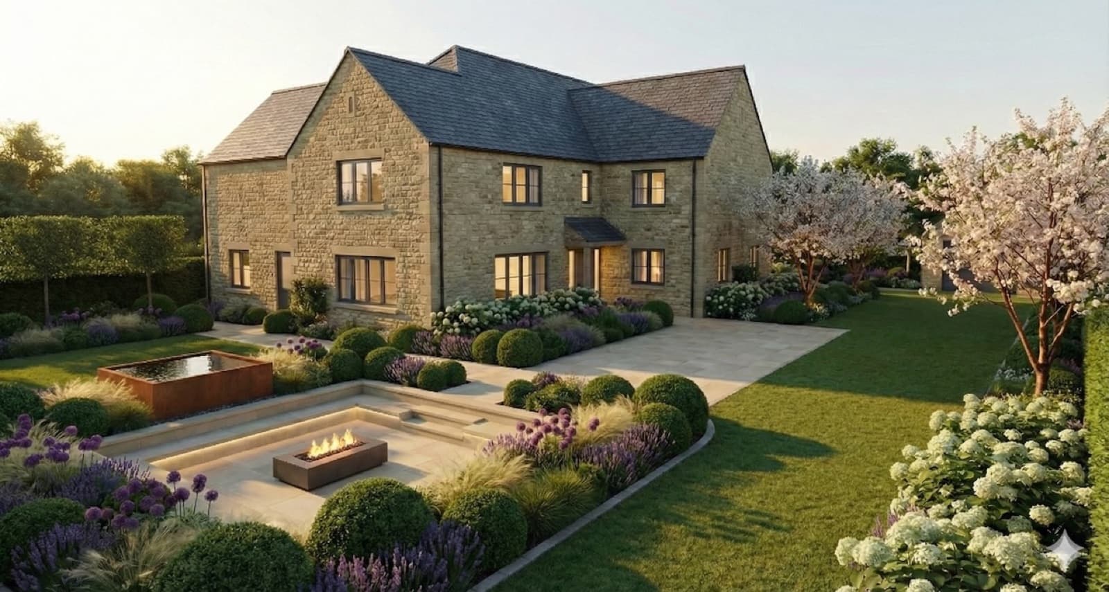 3D garden visualisation 1 from the George Stone Gardens design studio