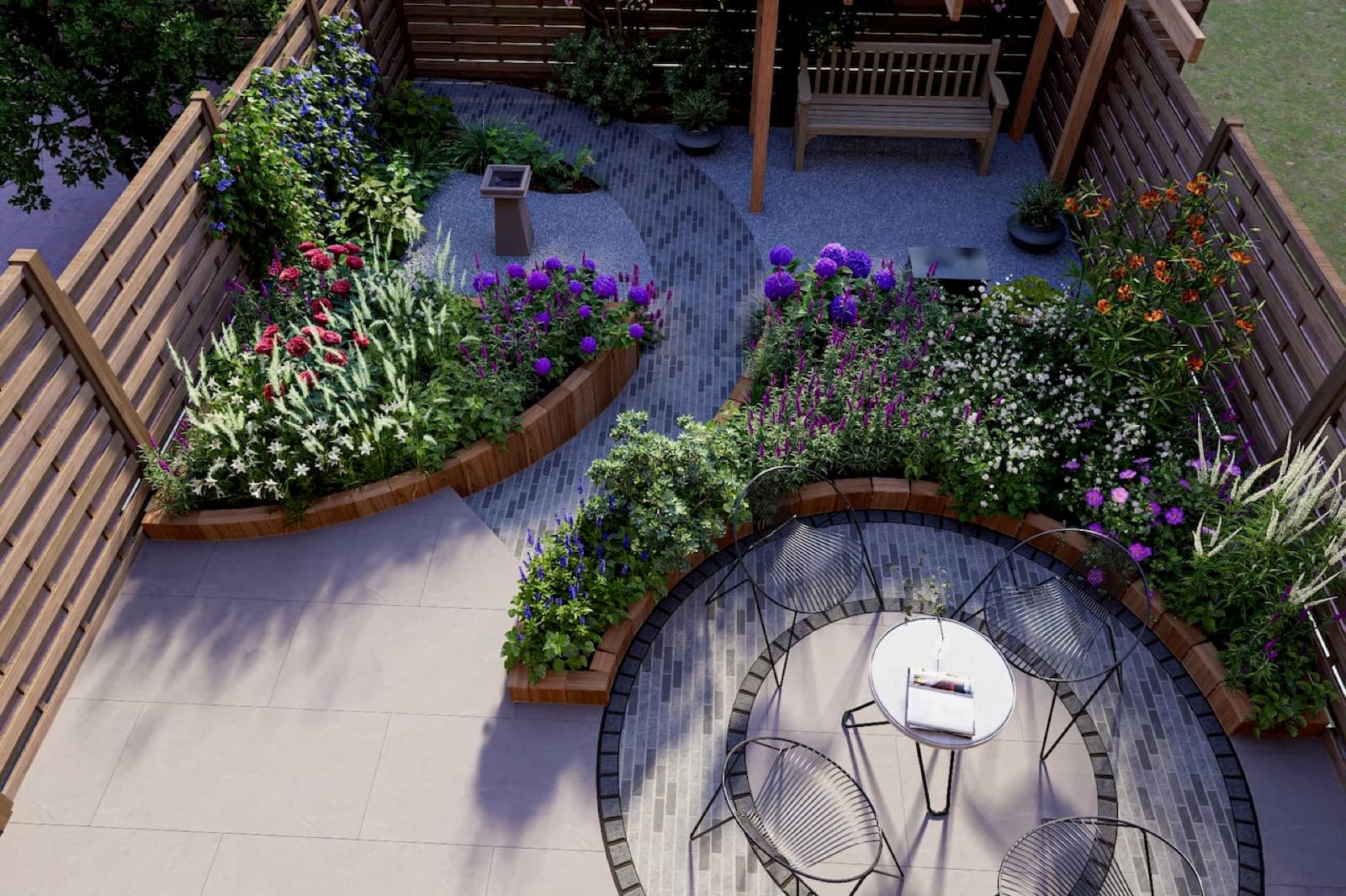 3D garden visualisation 14 from the George Stone Gardens design studio