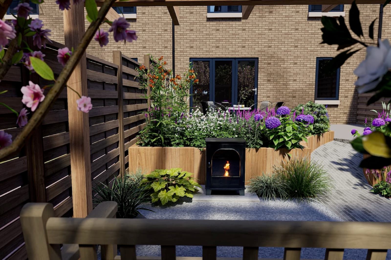 3D garden visualisation 26 from the George Stone Gardens design studio